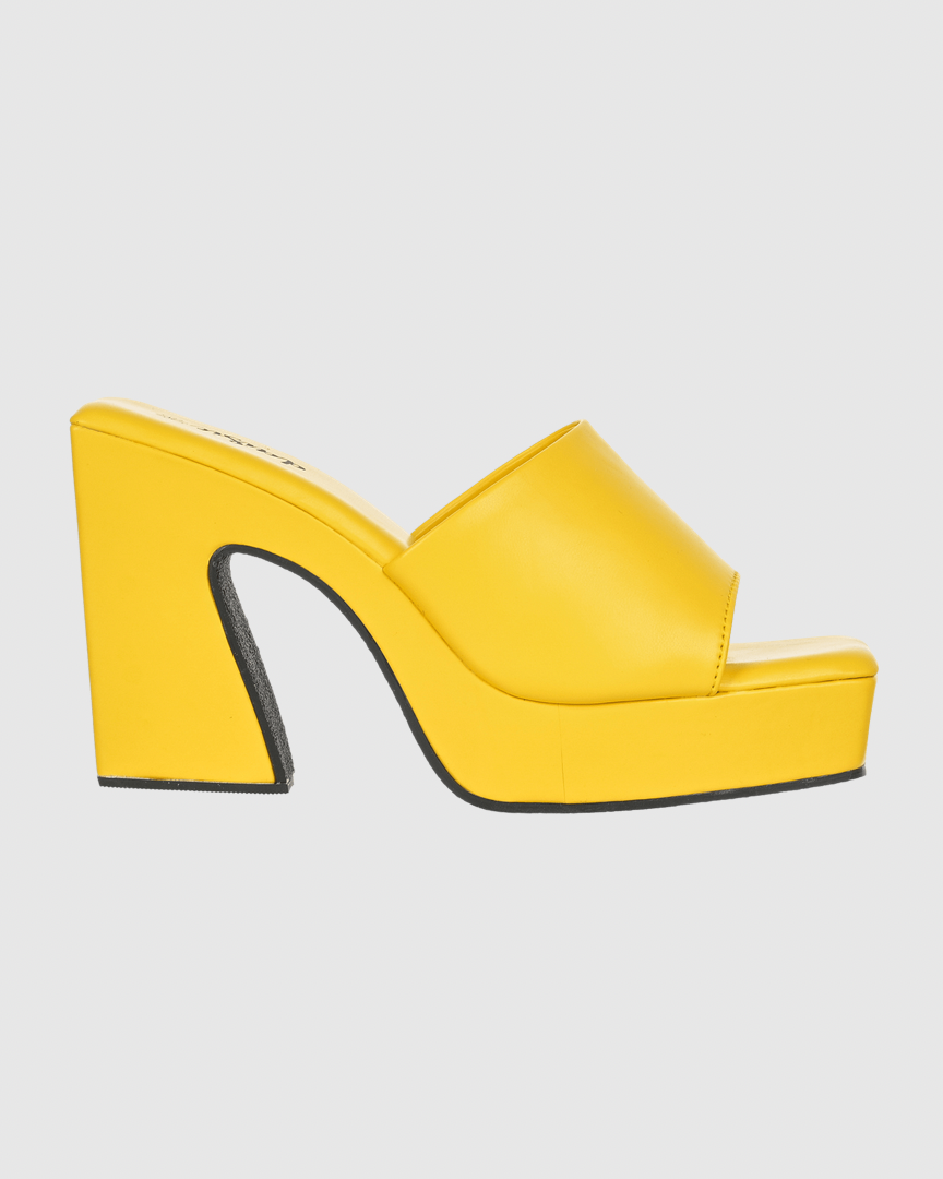 Platform discount sandals yellow