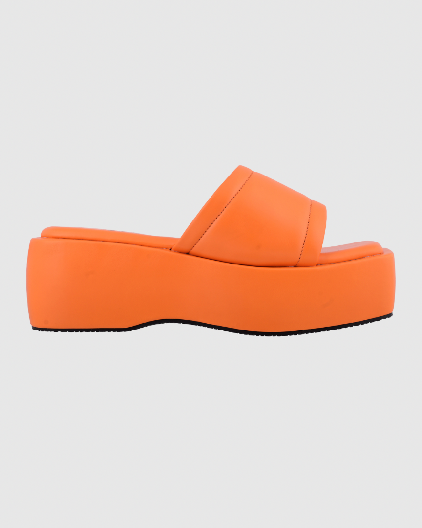 Platform discount sandals orange